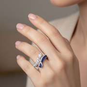 Divine Dual 925 Sterling Silver Ring.